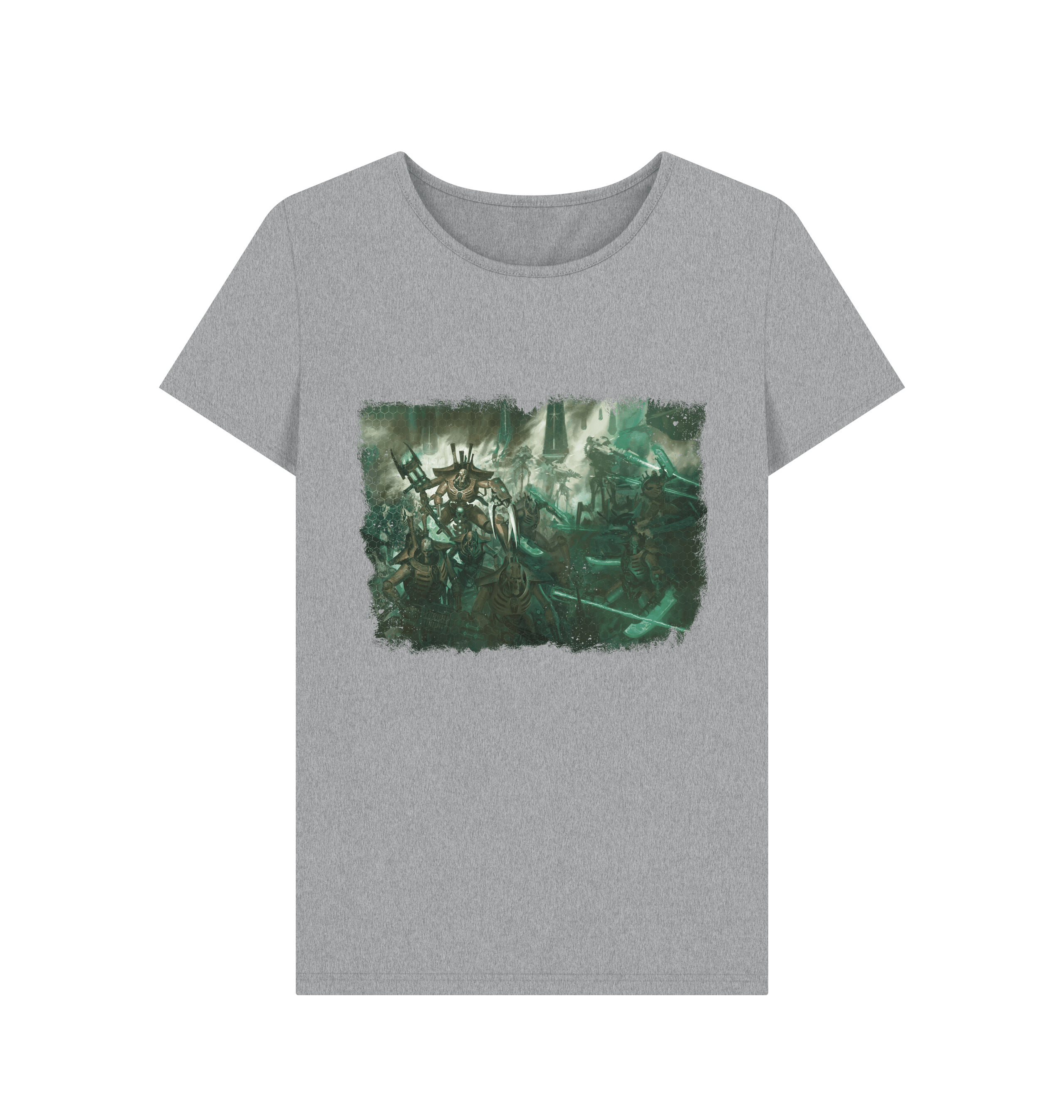 Athletic Grey Necrons Skorpekh Lord Design Fitted T Shirt